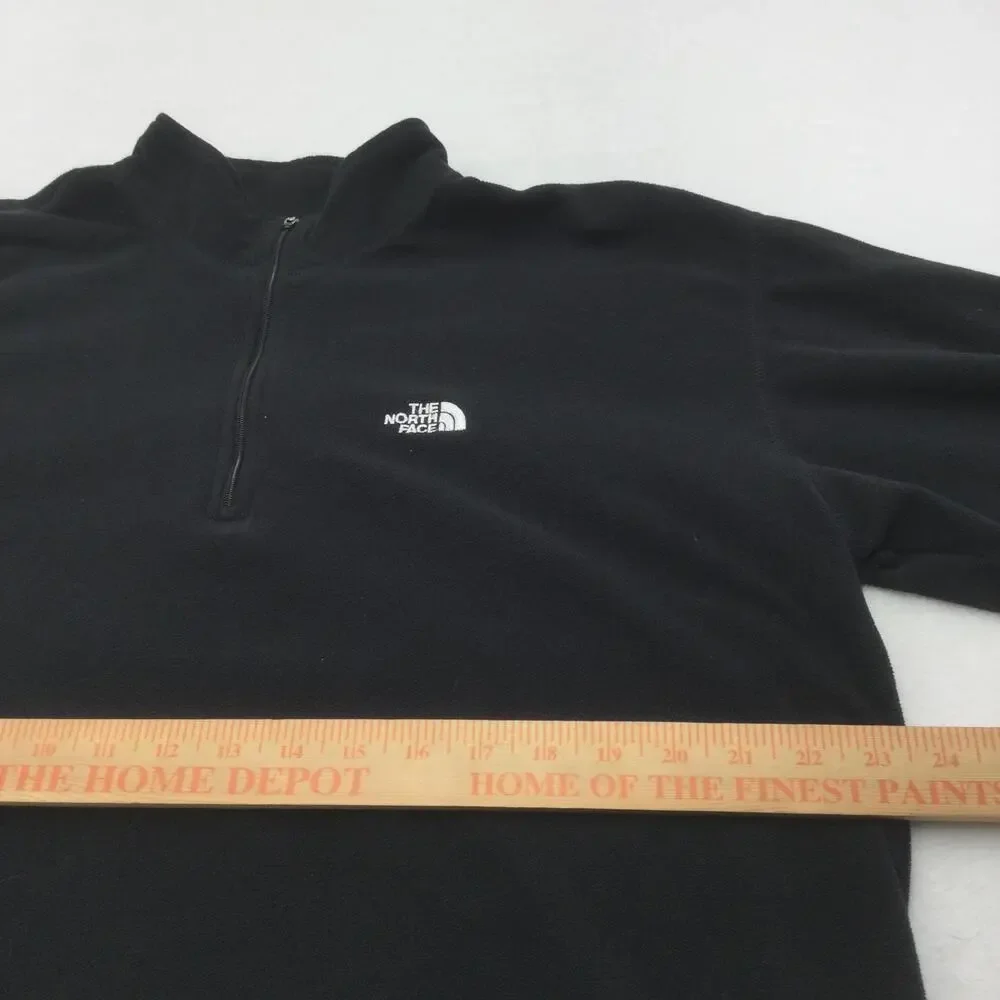 The North Face Pullover Mens XL Black TKA 100 Fleece 1/4 Zip Hiking Outdoor